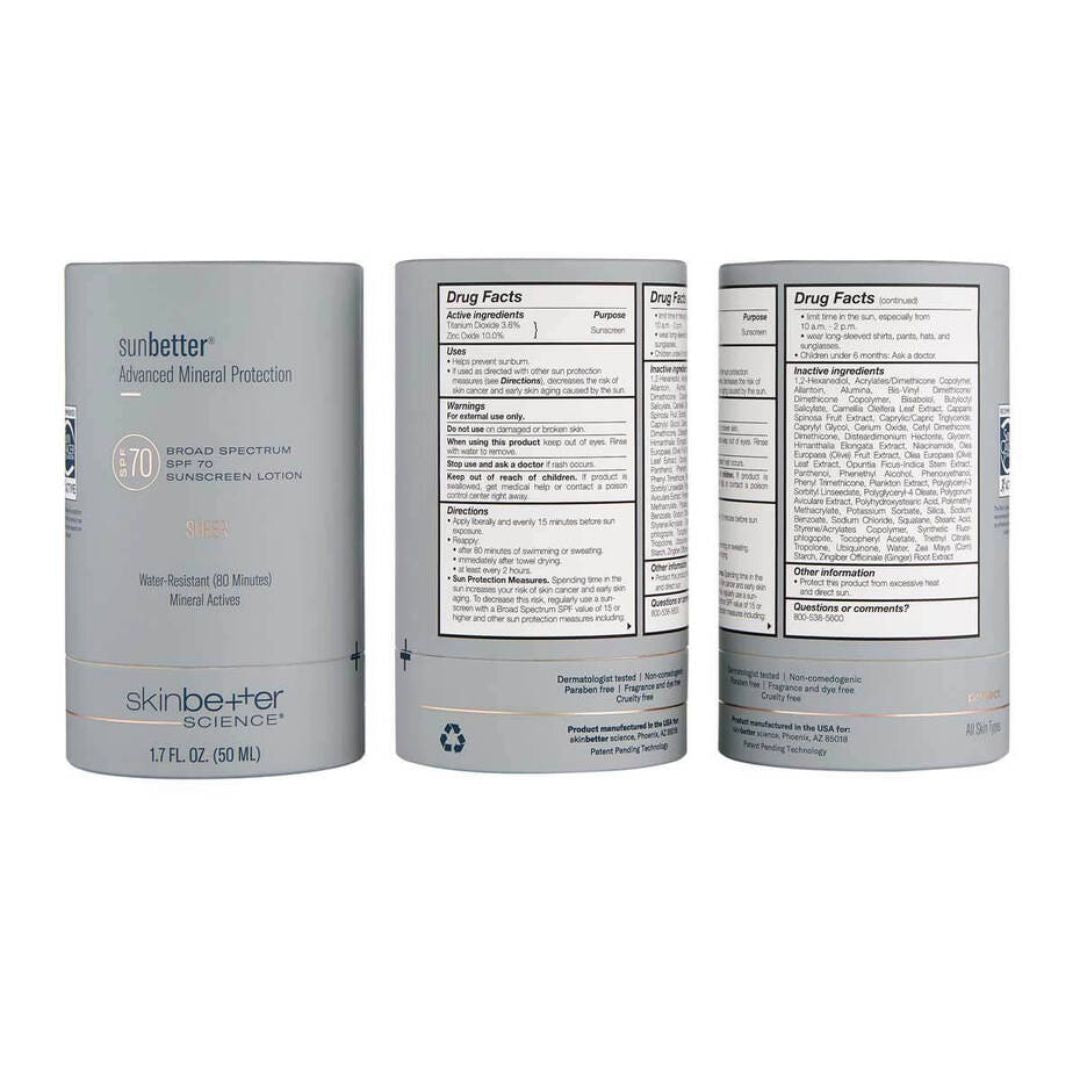 Skinbetter - Sunbetter Sheer - SPF 70 Lotion - 1.7 fl. oz.